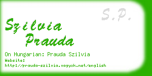 szilvia prauda business card